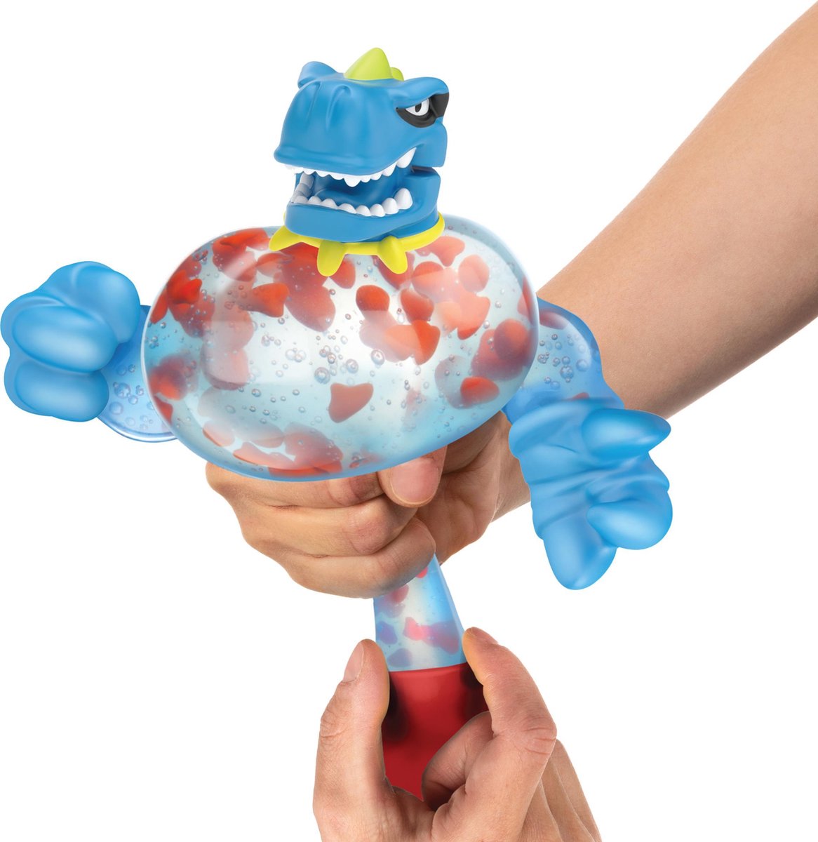 Goo Jit Zu stretchfiguur Dinopower T Rex junior rubber - Blauw