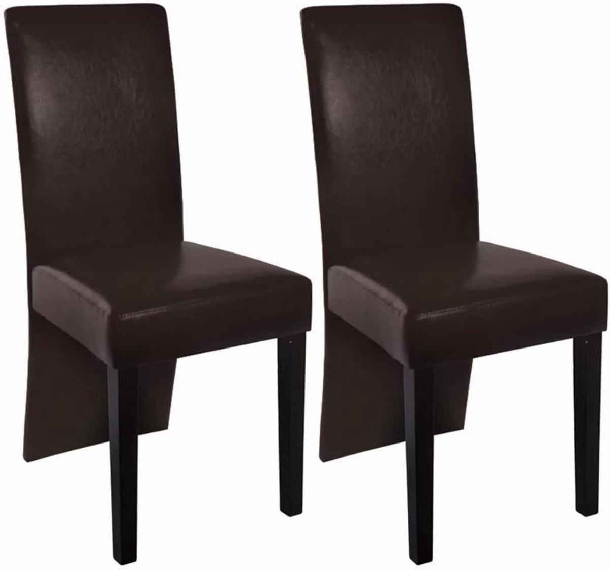 Vidaxl Eetkamerstoelen 2 St Kunstleer Donker - Bruin