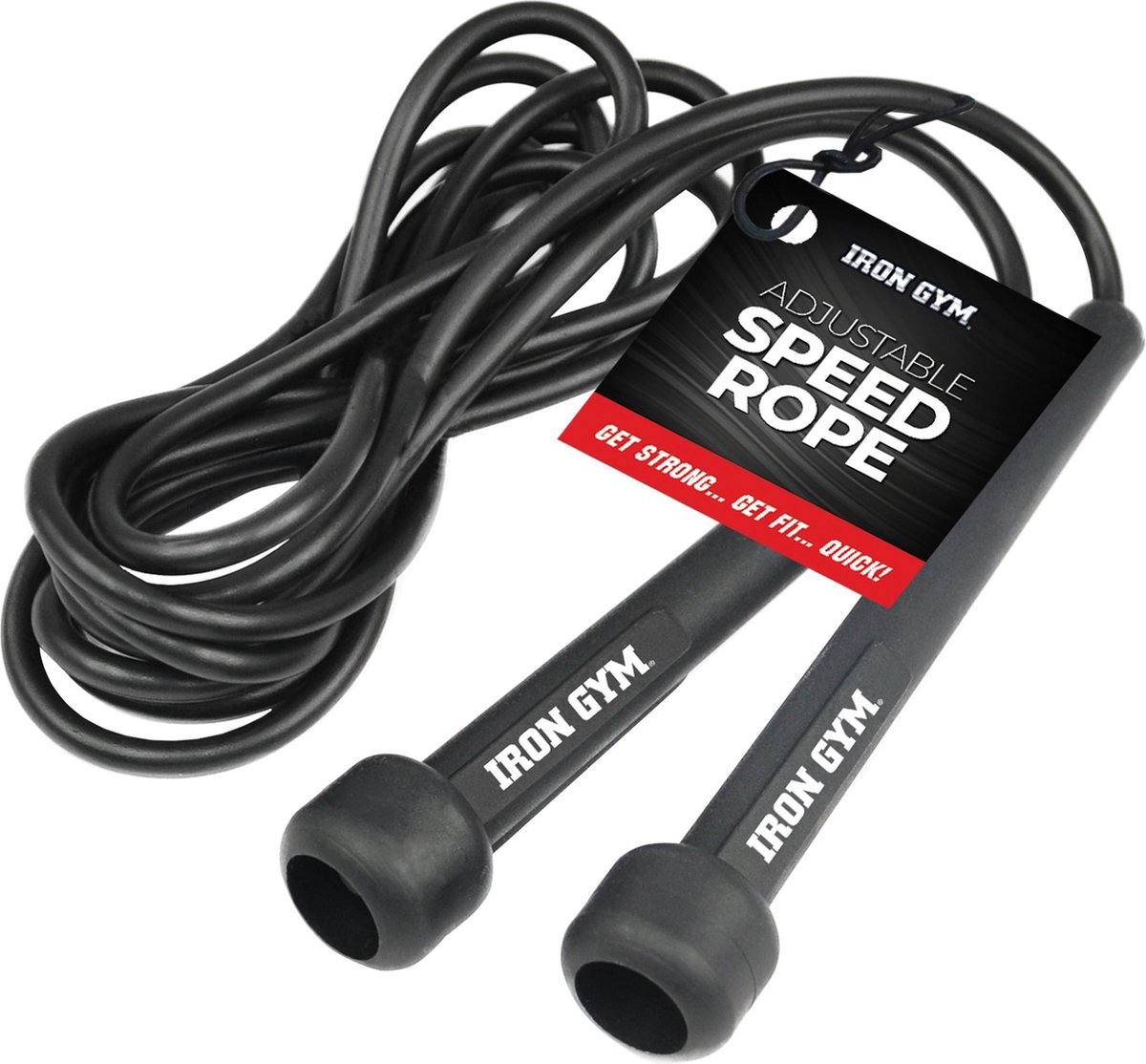 Iron Gym Adjustable Wire Speed Rope - Zwart