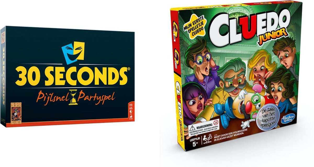 Spellenset - Bordspel - 2 Stuks - 30 Seconds & Cluedo Junior