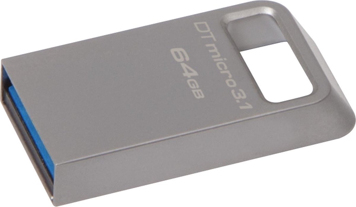 Kingston 64GB DTMicro USB 3.1/3.0 Type-A metal ultra-compact flash drive