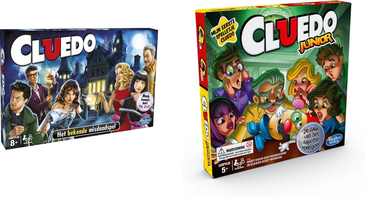 Spellenset - Bordspel - 2 Stuks - Cluedo & Cluedo Junior