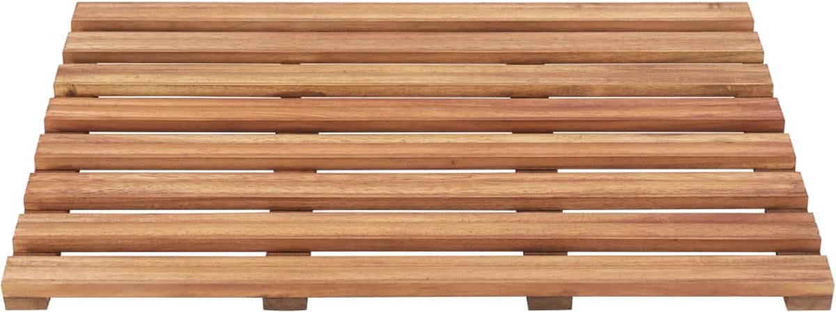 Vidaxl Badmatten 2 St Massief Acaciahout 56x37 Cm - Beige