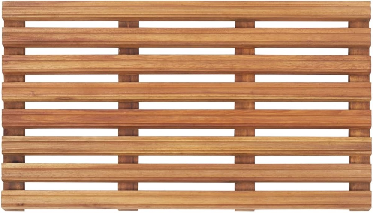 Vidaxl Badmatten 2 St Massief Acaciahout 56x37 Cm - Beige