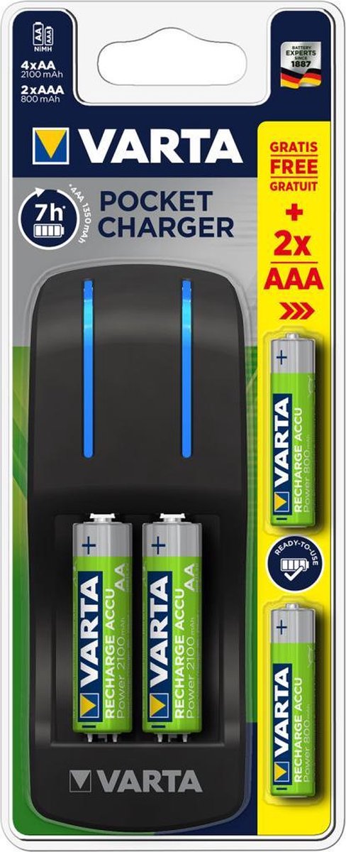 Varta Pocket Lader Inclusief Batterijen