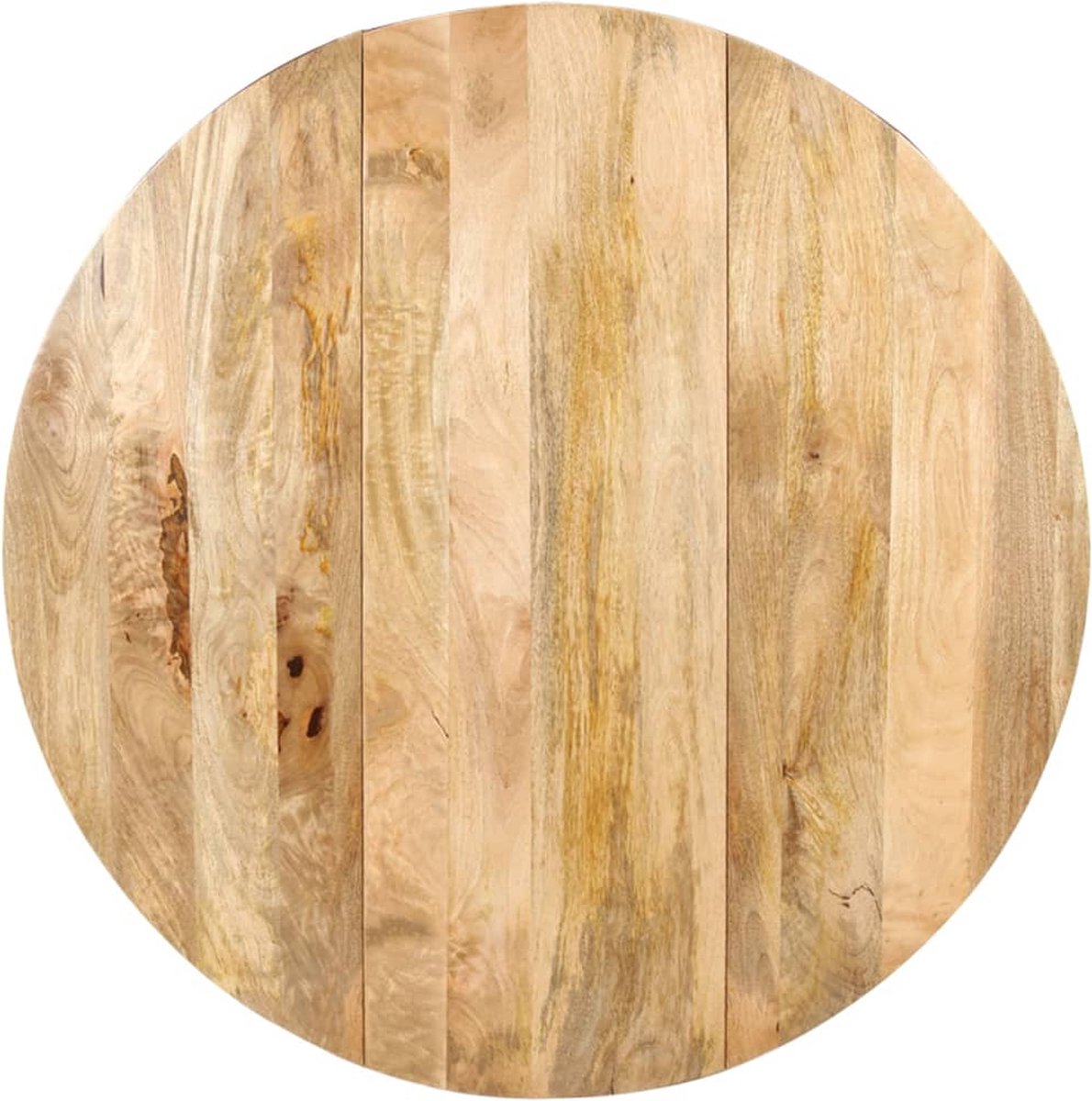 Vidaxl Eettafel Rond 110x76 Cm Massief Mangohout - Bruin