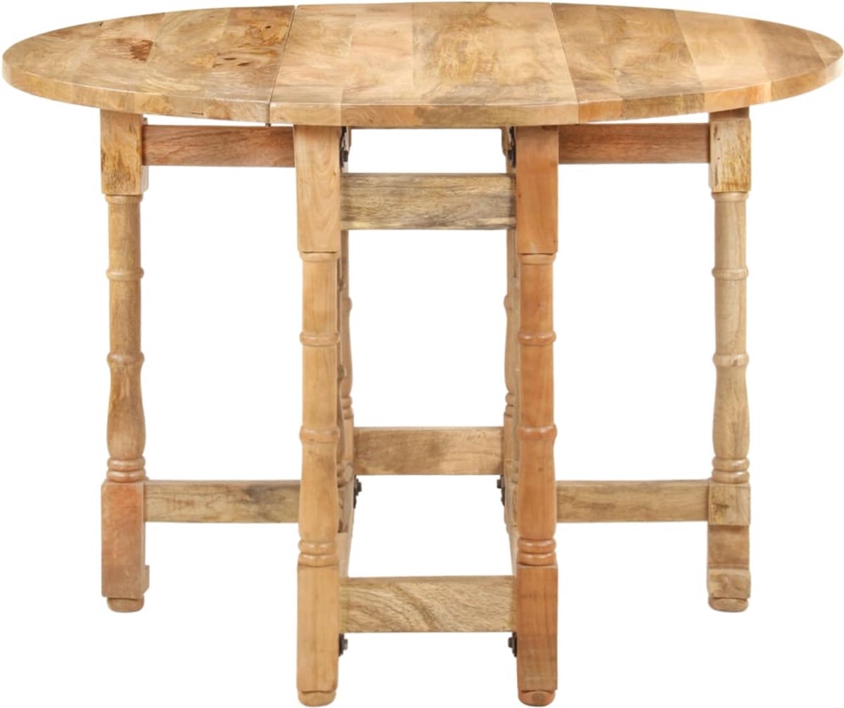 Vidaxl Eettafel Rond 110x76 Cm Massief Mangohout - Bruin