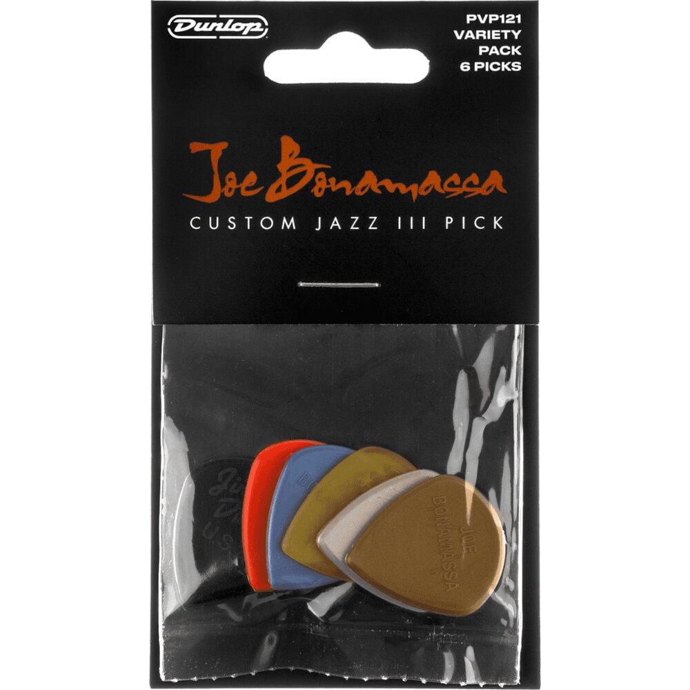 Dunlop PVP121 Joe Bonamassa Custom Jazz III Variety Pack plectrumset (6 stuks)