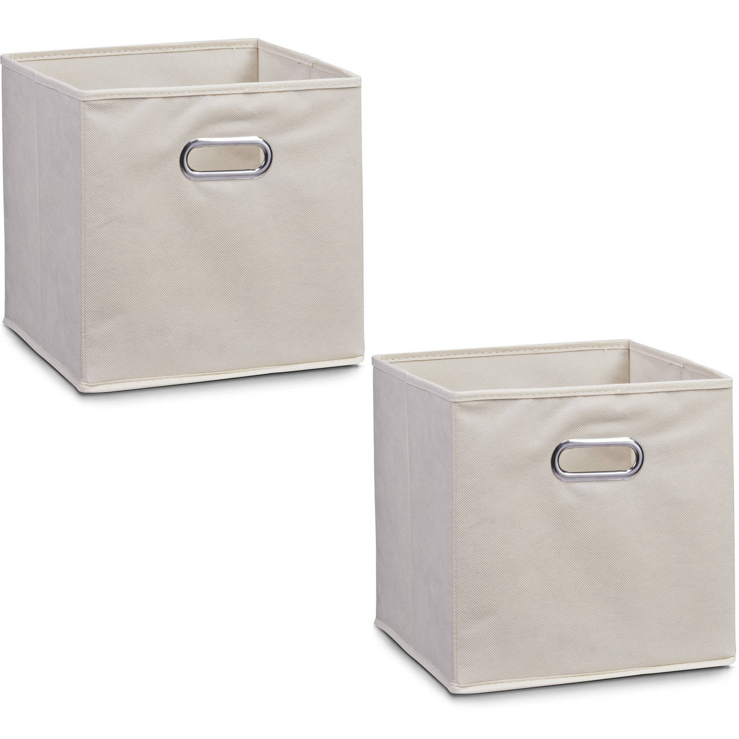 2x Opbergmanden/kastmanden 32 X 32 Cm - Opbergmanden - Beige