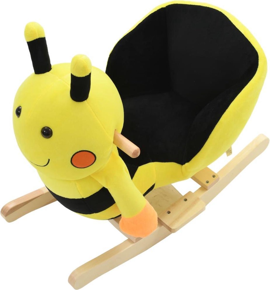 Vidaxl Hobbeldier Hommel Met Rugleuning 60x32x57 Cm Pluche - Geel