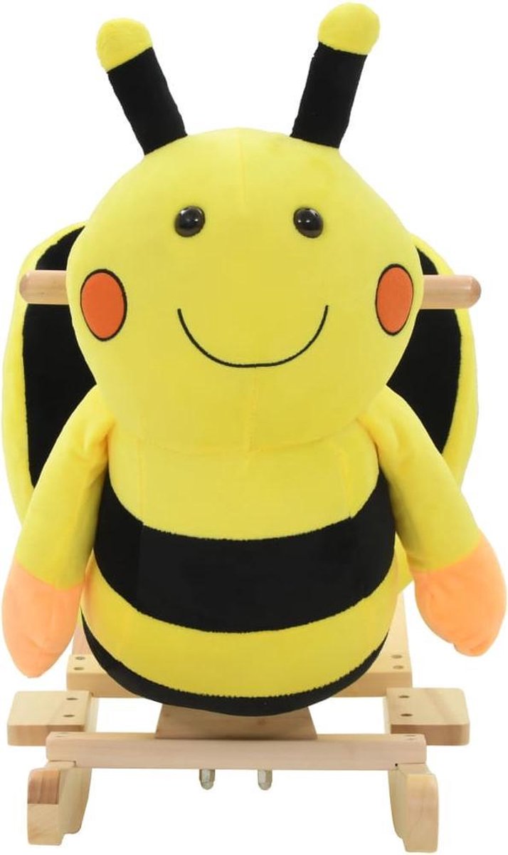 Vidaxl Hobbeldier Hommel Met Rugleuning 60x32x57 Cm Pluche - Geel
