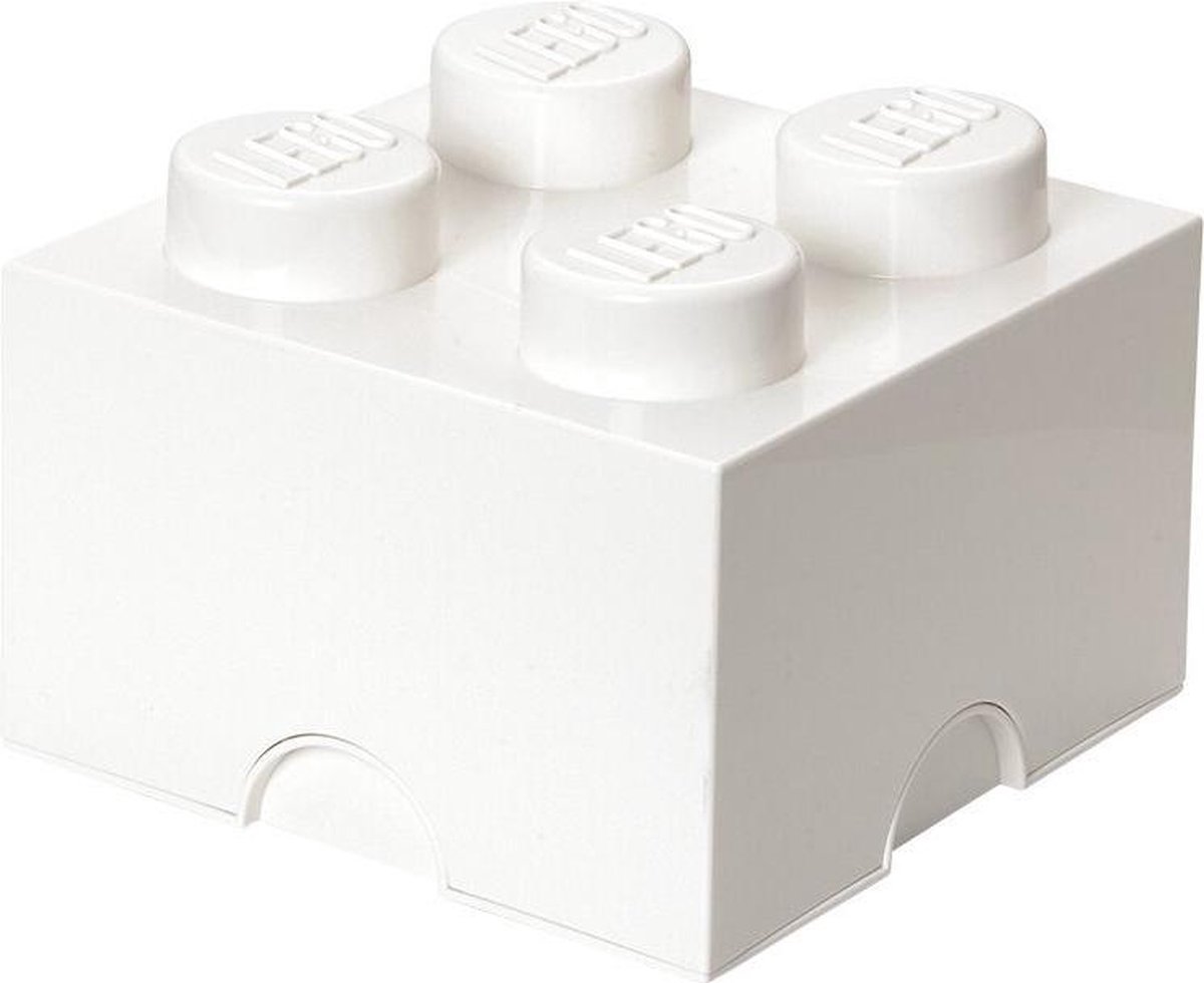 Lego Brick 4 Opbergbox - - Blanco