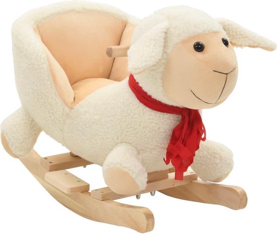 Vidaxl Hobbeldier Schaap Met Rugleuning 60x32x50 Cm Pluche - Blanco