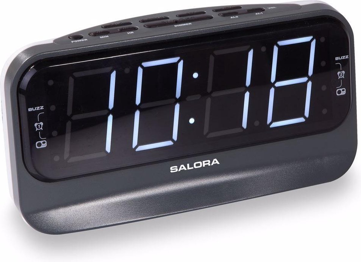 Salora Wekkerradio Cr616 - Zwart