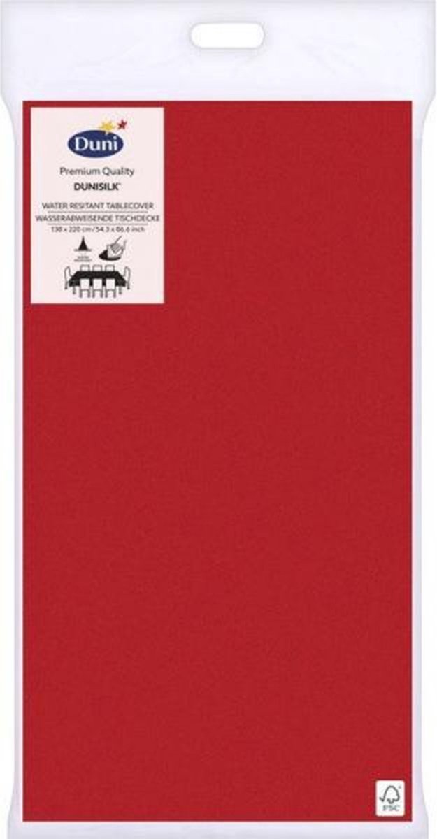 Duni Tafelkleed - 138 X 220 Cm - - Rood