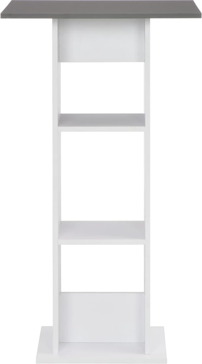 Vidaxl Bartafel 60x60x110 Cm En Antracietgrijs - Wit