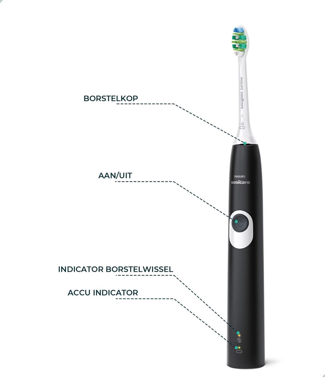 Philips Sonicare Protectiveclean 4300 Elektrische Tandenborstel - - Zwart