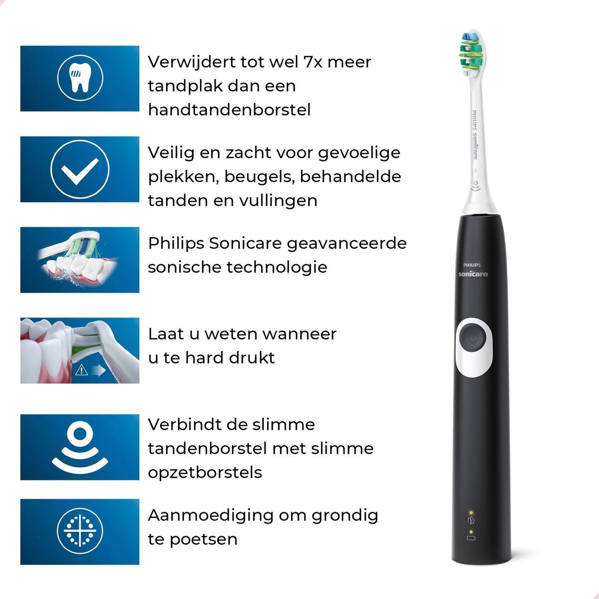 Philips Sonicare Protectiveclean 4300 Elektrische Tandenborstel - - Zwart