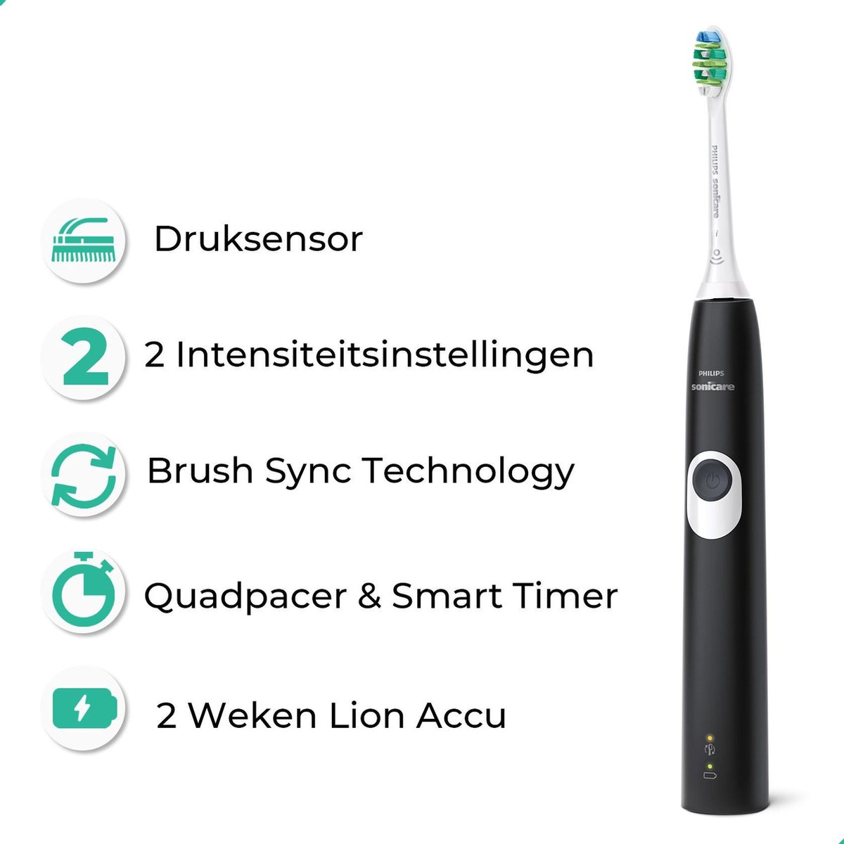 Philips Sonicare Protectiveclean 4300 Elektrische Tandenborstel - - Zwart