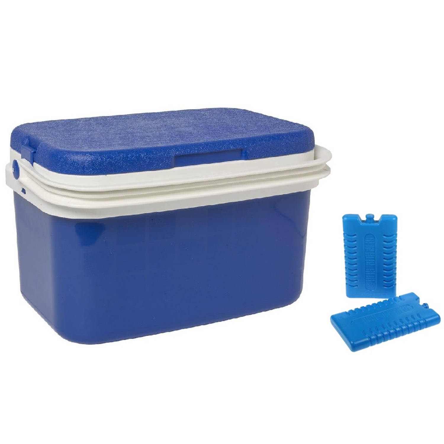 Koelbox Donker 16 Liter 42 X 29 X 26 Cm Incl. 2 Koelelementen - Koelboxen - Blauw