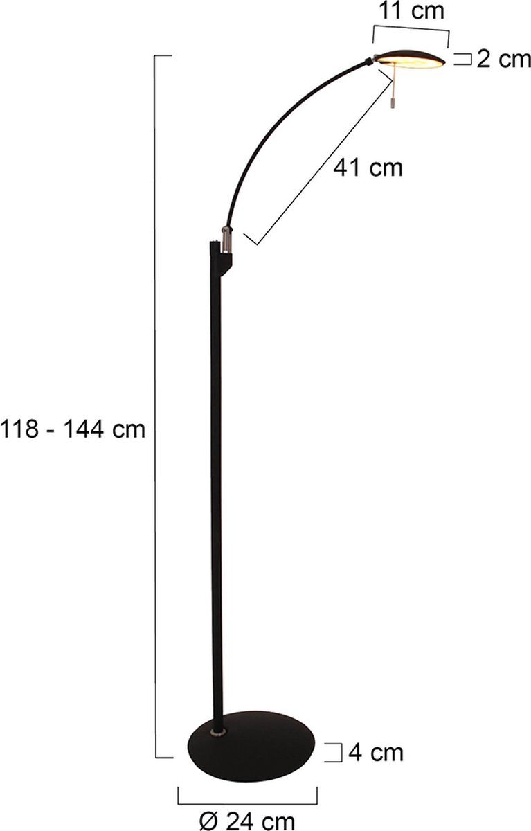 Steinhauer Vloerlamp Zenith Led 7862zw - Zwart