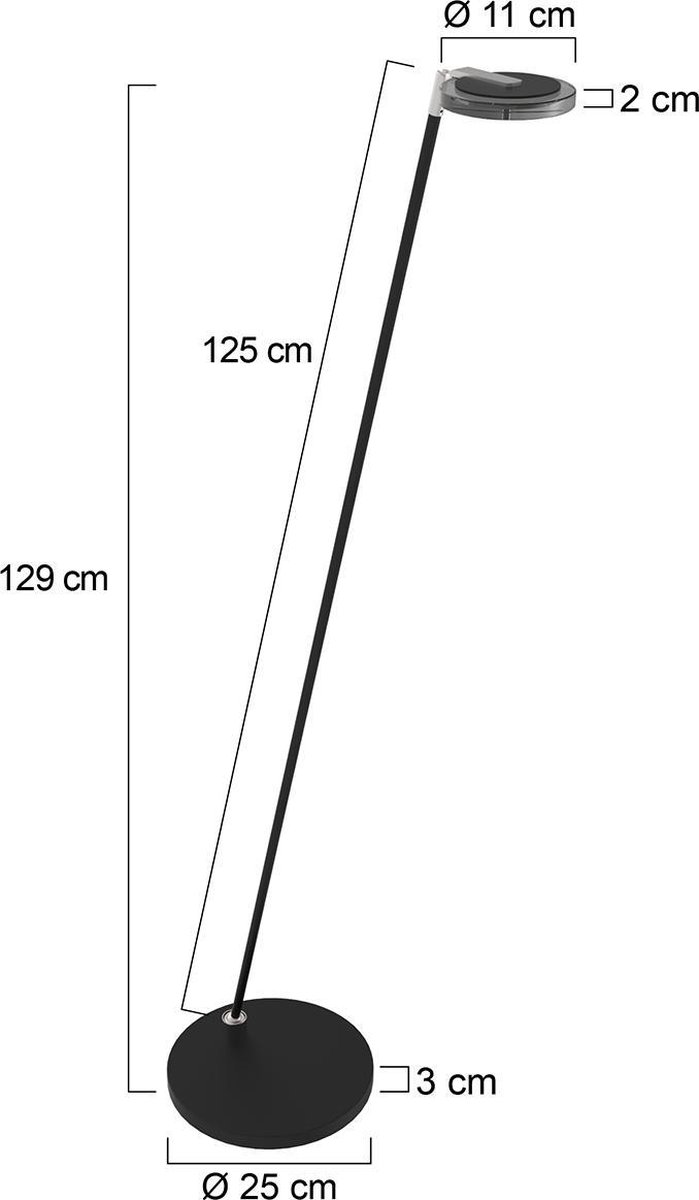 Steinhauer Vloerlamp Turound 2664 - Zwart