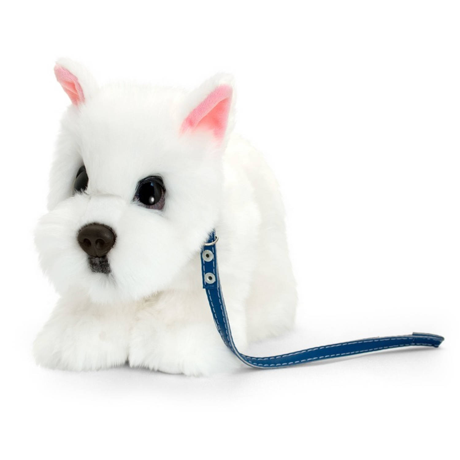 Keel Toys Pluche Westie Aan Riem Honden Knuffel 30 Cm - Honden Knuffeldieren - Speelgoed Voor Kind - Wit