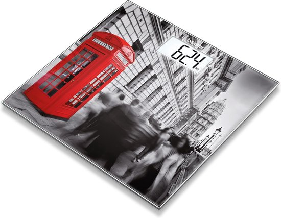 Beurer Gs203 - Personenweegschaal Met Motief - 150kg - Londen - Rojo