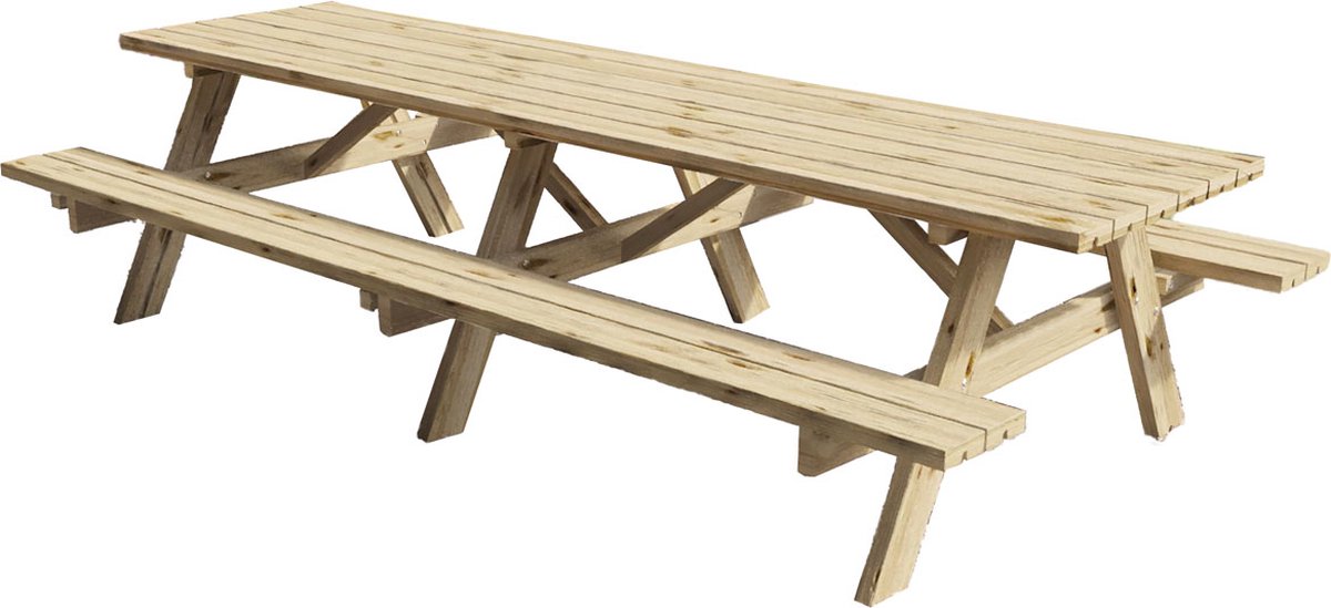 Tuindeco Houten Picknicktafel 300 Cm, Vuren
