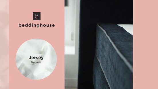 Beddinghouse Jersey Hoeslaken 180 x 220 cm - Beige