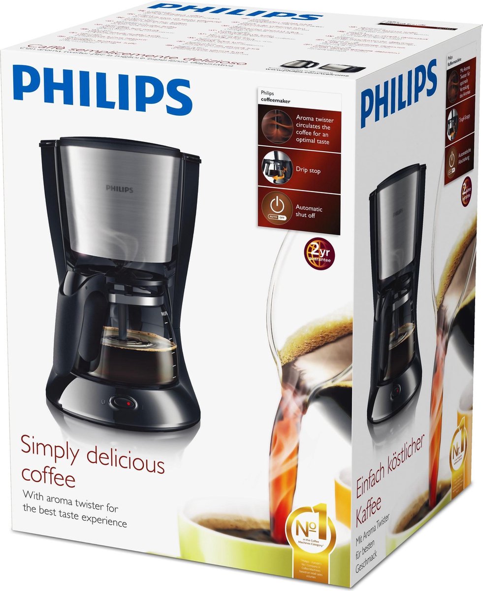 Philips Daily HD7462/20 Zilver - Zwart