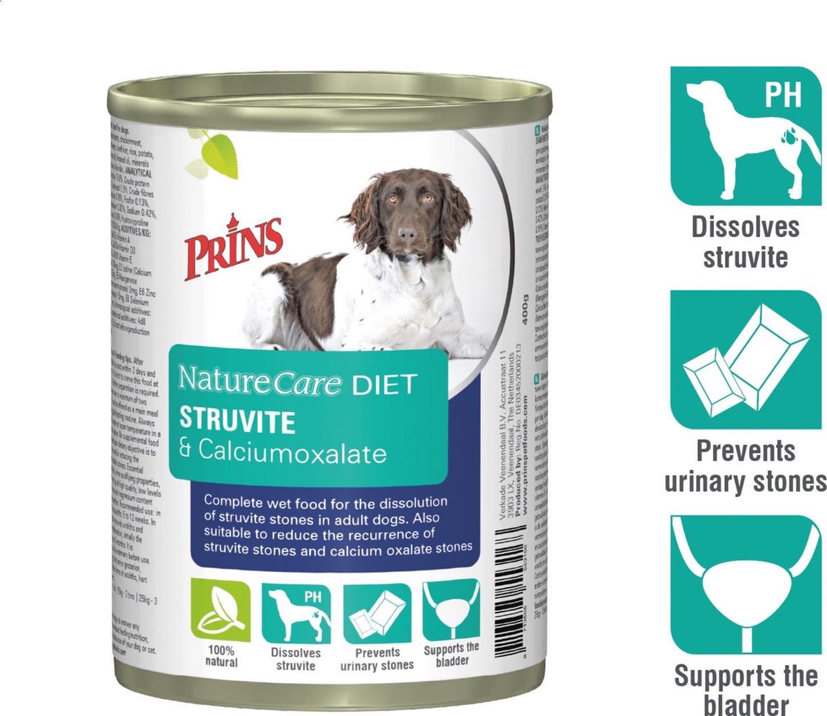 Prins Naturecare Diet Dog Struvite - Hondenvoer - 400 g