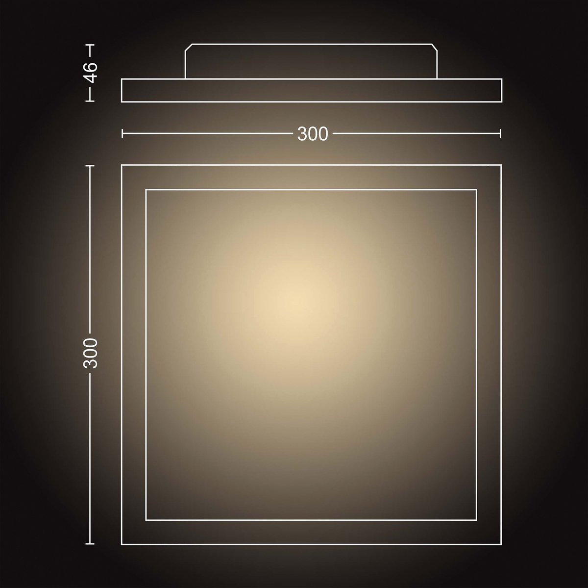 Philips Aurelle plafondlamp White Ambiance vierkant - klein