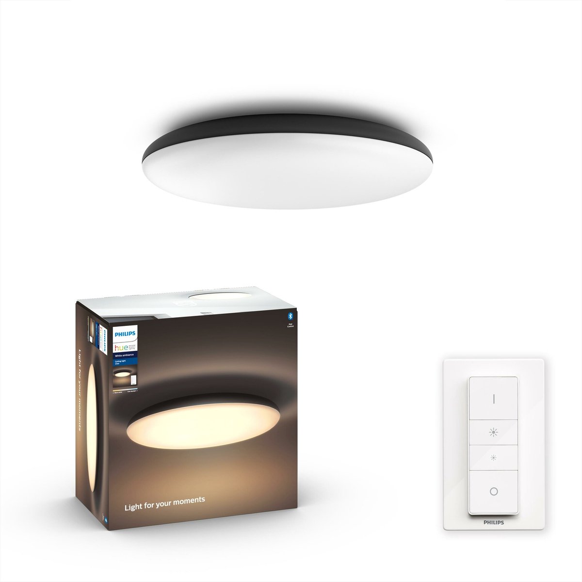Philips Cher plafondlamp White Ambiance - Zwart
