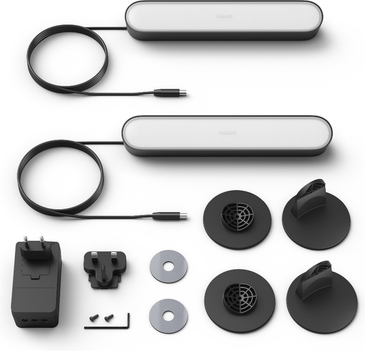 Play Lichtbalk White & Color Duo Pack - Zwart