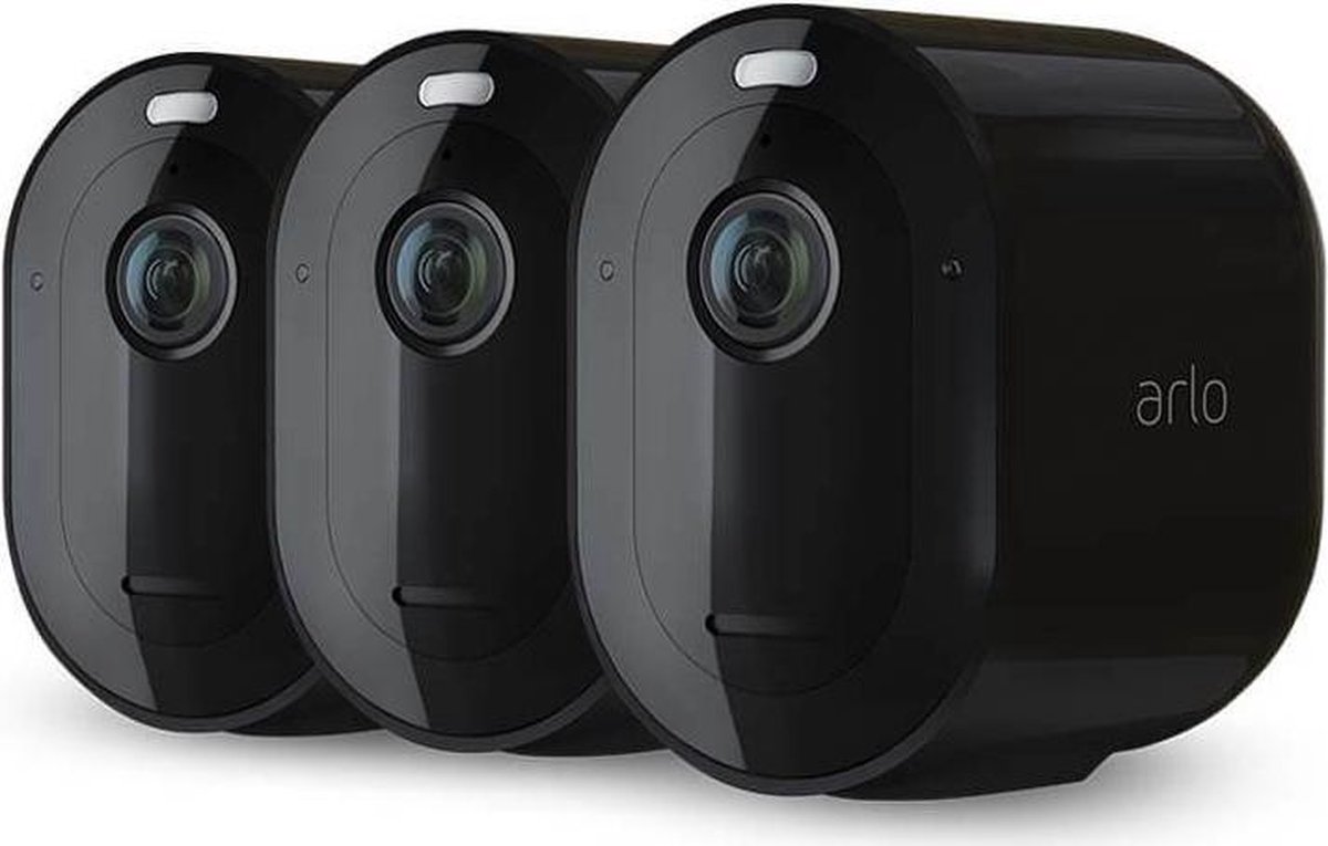 Arlo Pro 4 Spotlight 3-Pack - Zwart