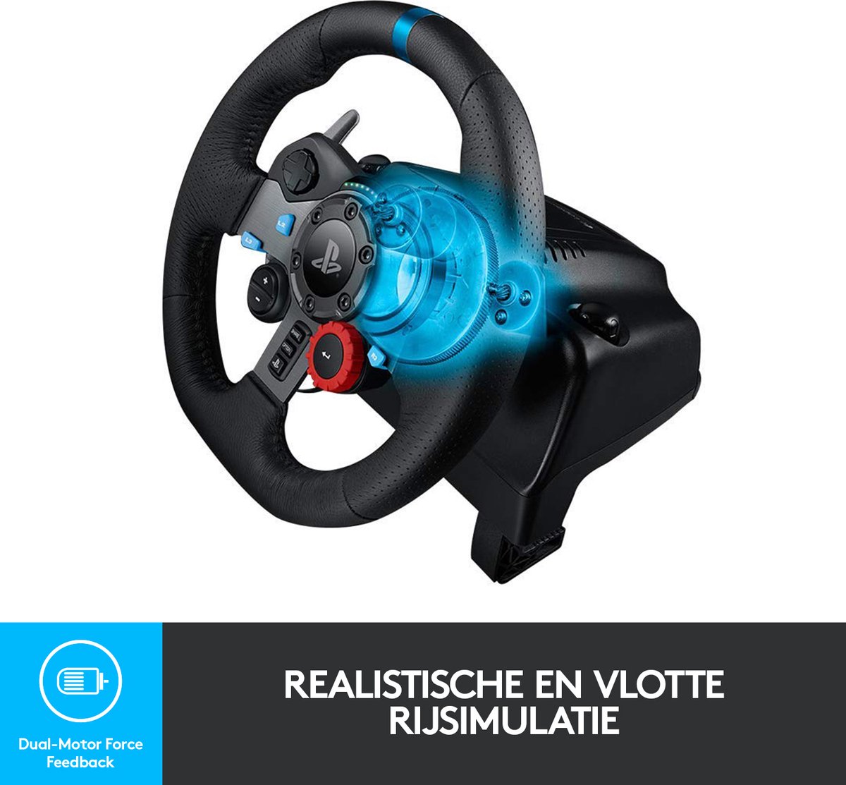 Logitech G G29 Driving Force Racestuur - PS5/PS4/PC - Zwart