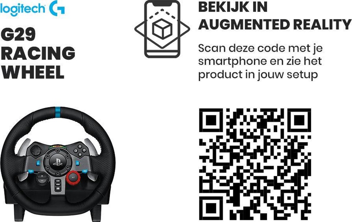 Logitech G G29 Driving Force Racestuur - PS5/PS4/PC - Zwart