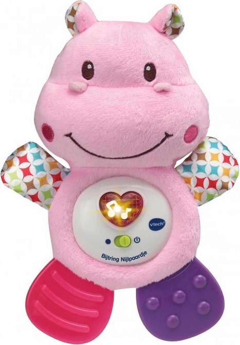 Vtech Bijtring Nijlpaard 20 Cm - Roze