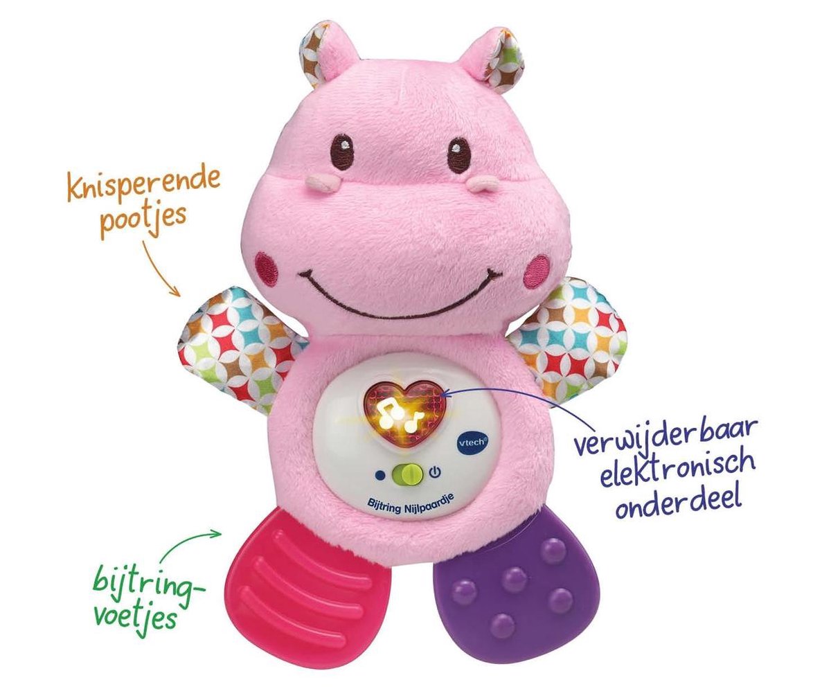 Vtech Bijtring Nijlpaard 20 Cm - Roze