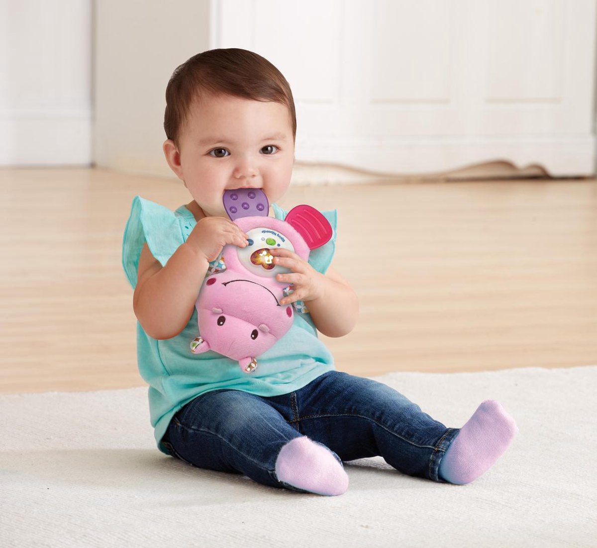 Vtech Bijtring Nijlpaard 20 Cm - Roze