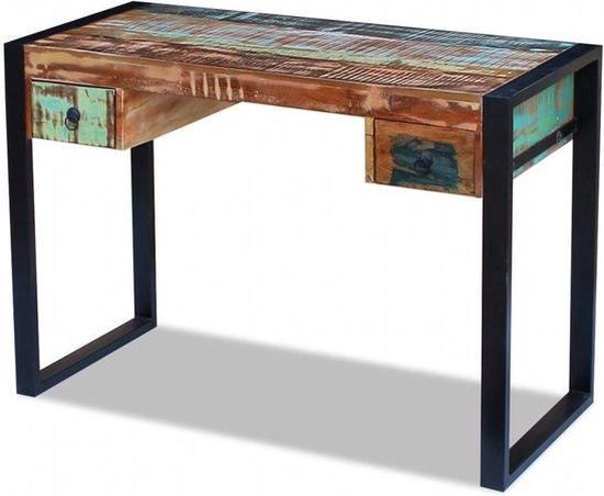 Vidaxl Bureau Massief Gerecycled Hout