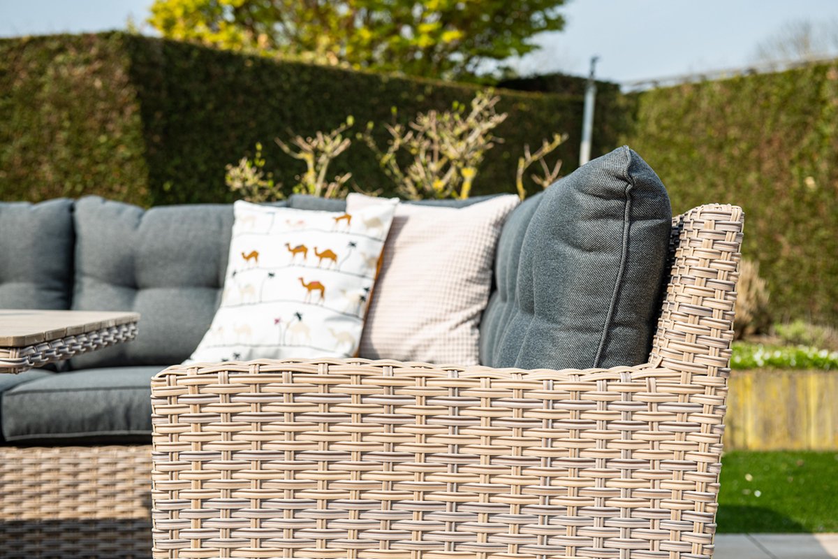 Garden Impressions - Seagull Loungedining Set - 5 Delig - Rechts - Vintage Willow - Grijs