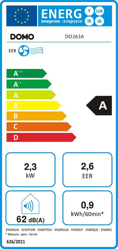 Domo DO263A Mobiele Airco - Wit