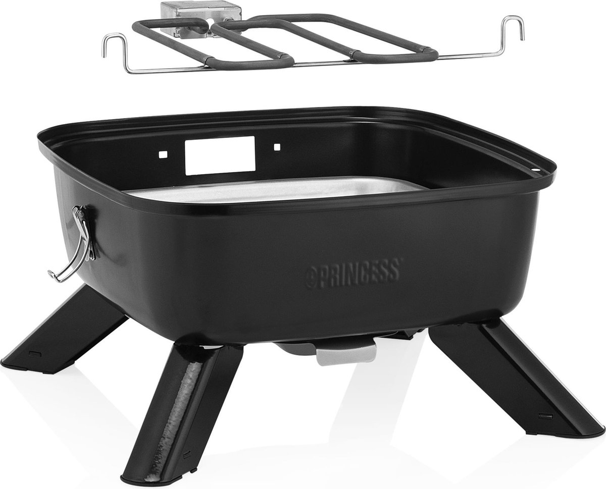 Princess 112256 Portable Hybride Barbecue - Zwart