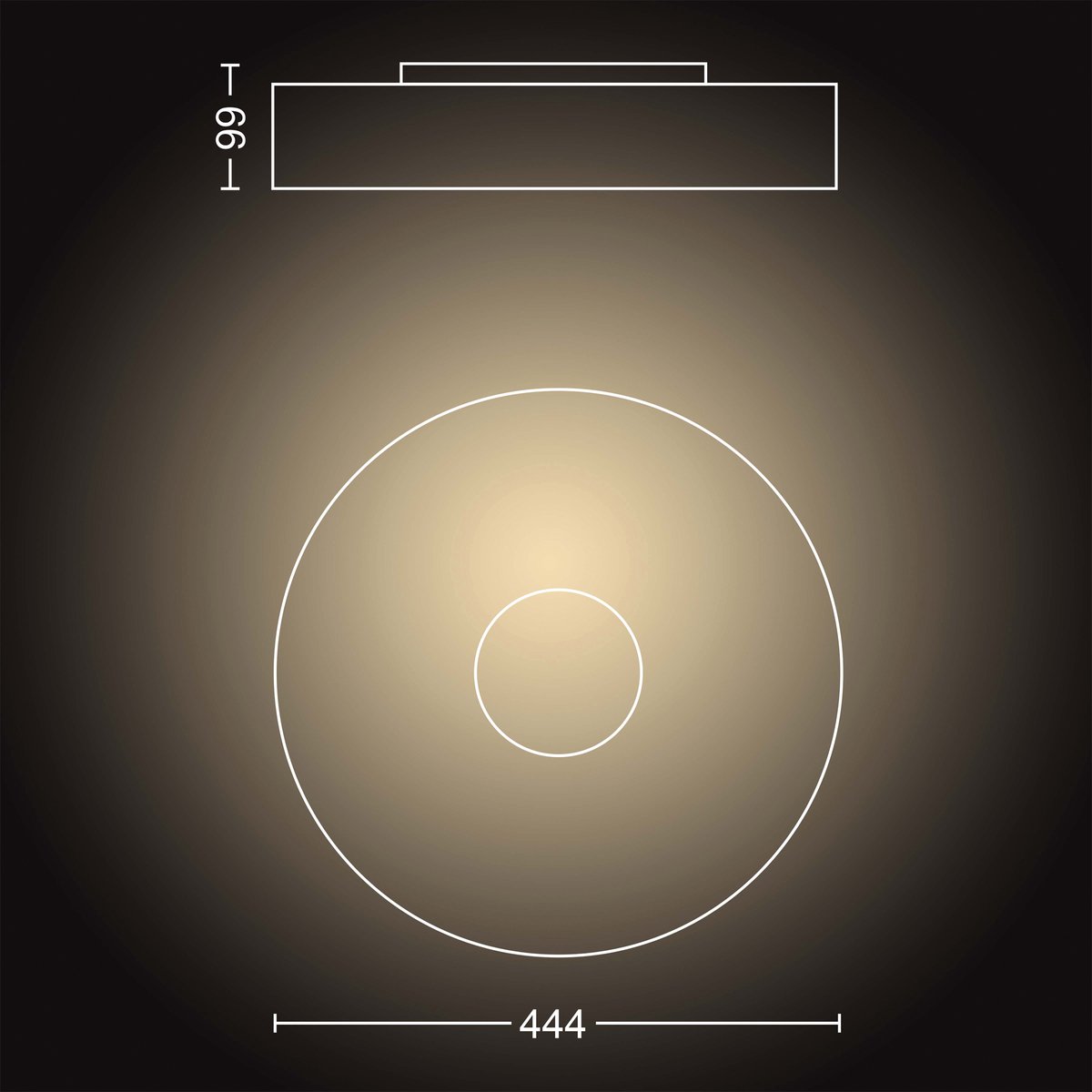 Philips Fair plafondlamp WA DS - Zwart