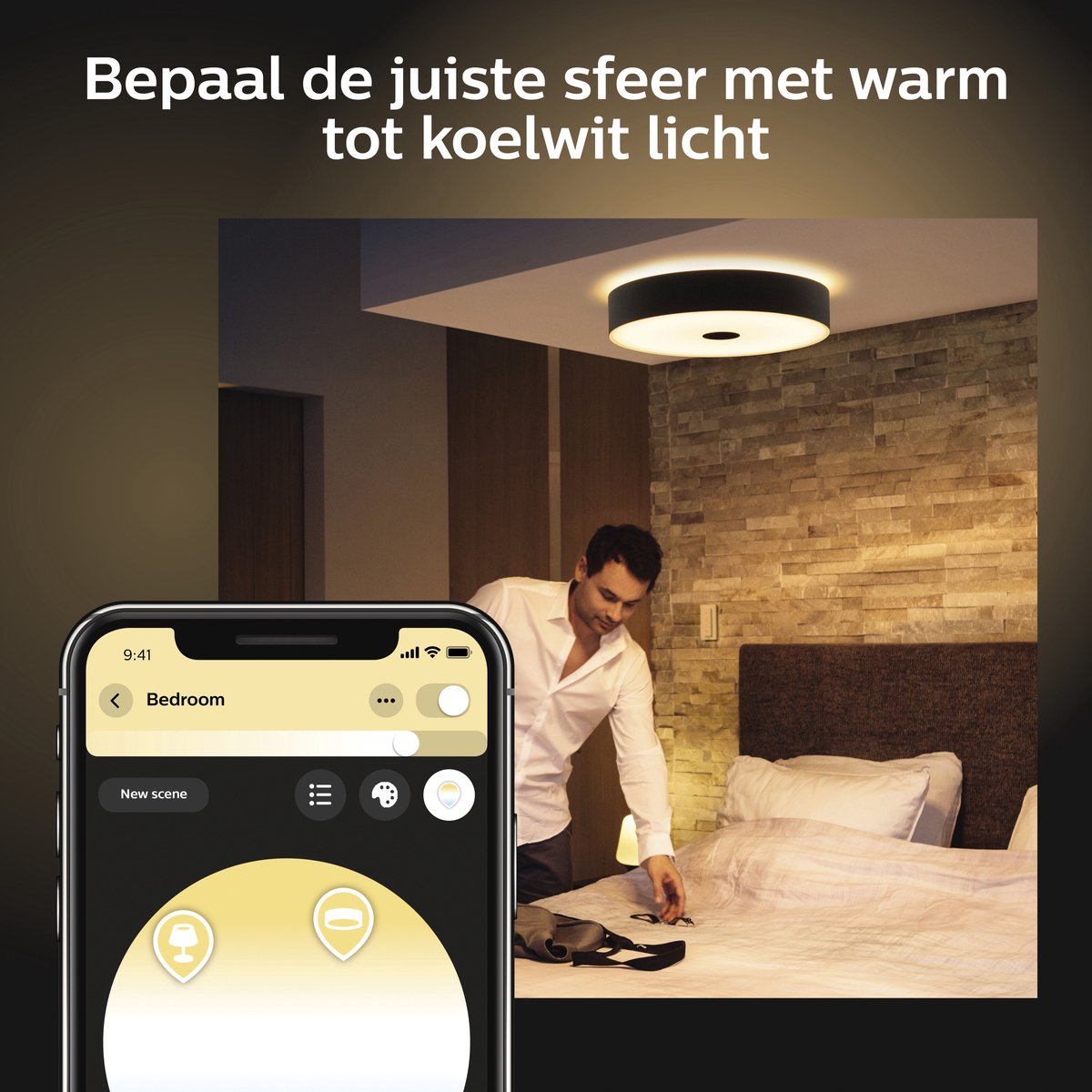 Philips Fair plafondlamp WA DS - Zwart