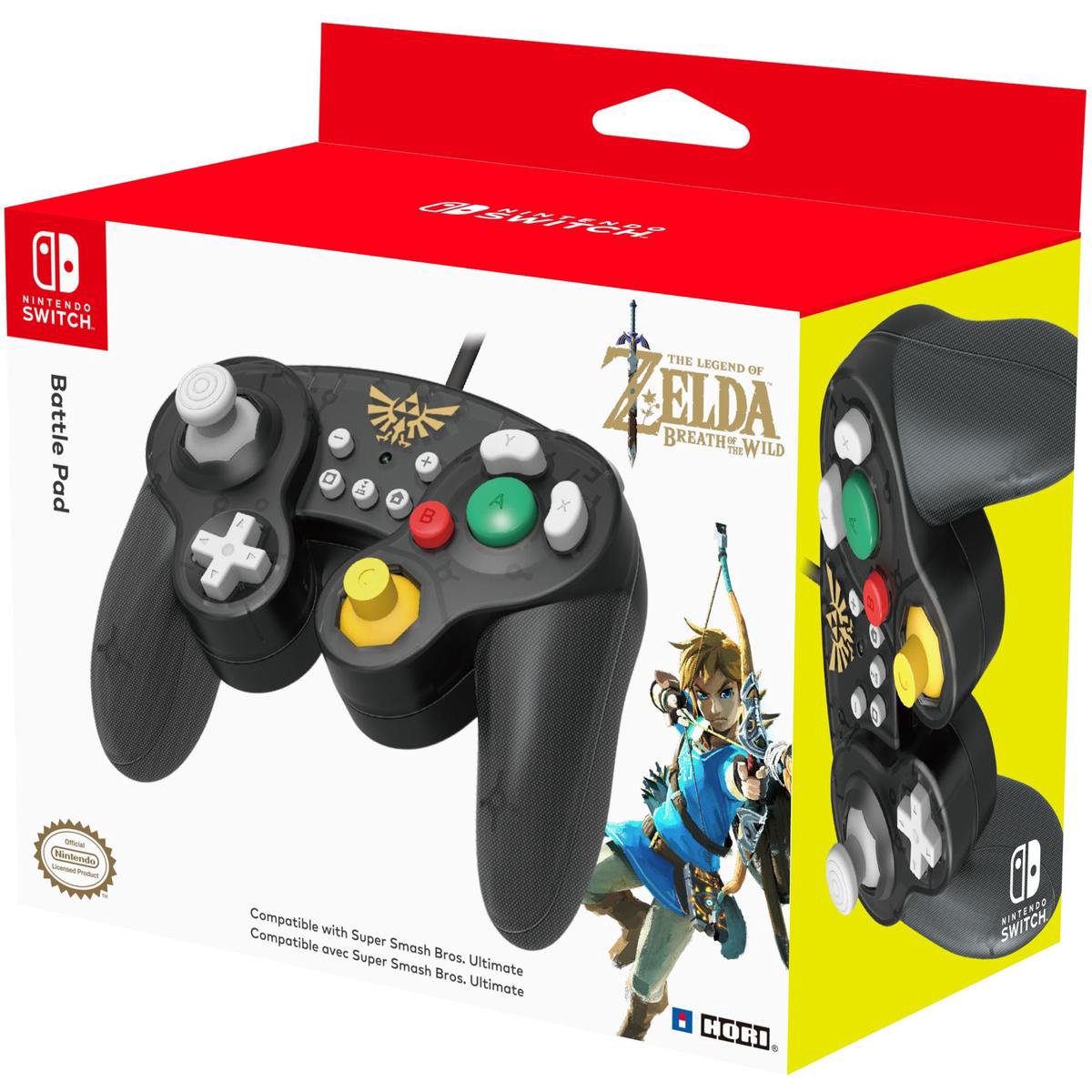 Hori Smash Bros. Gamepad - Zelda - Grijs