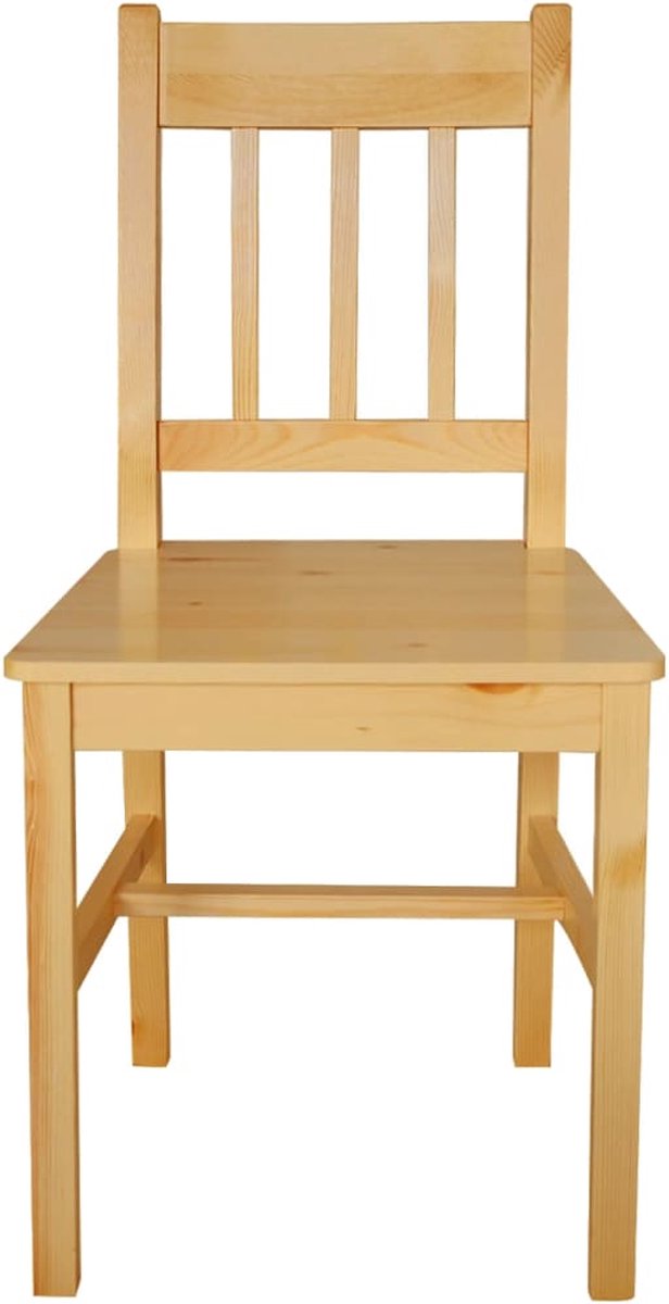 Vidaxl Eetkamerstoelen Hout Natuurlijke Houtkleur 2 St - Beige