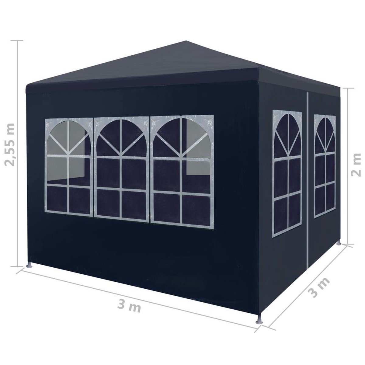 Vidaxl Partytent 3x3 M - Blauw